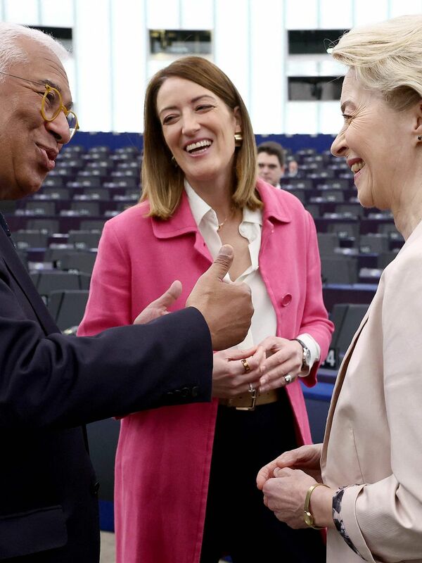 Eine Autofahrt von Brüssel nach Luxemburg dauert knapp zweieinhalb Stunden – nach dem Kanzlerbesuch nahm die Gruppe um Ursula von der Leyen dennoch den Flug.